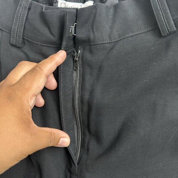 Christian Lacroix Pants Women Small Black Trouser Wide Leg High-Rise Rayon Blend - Picture 10 of 14